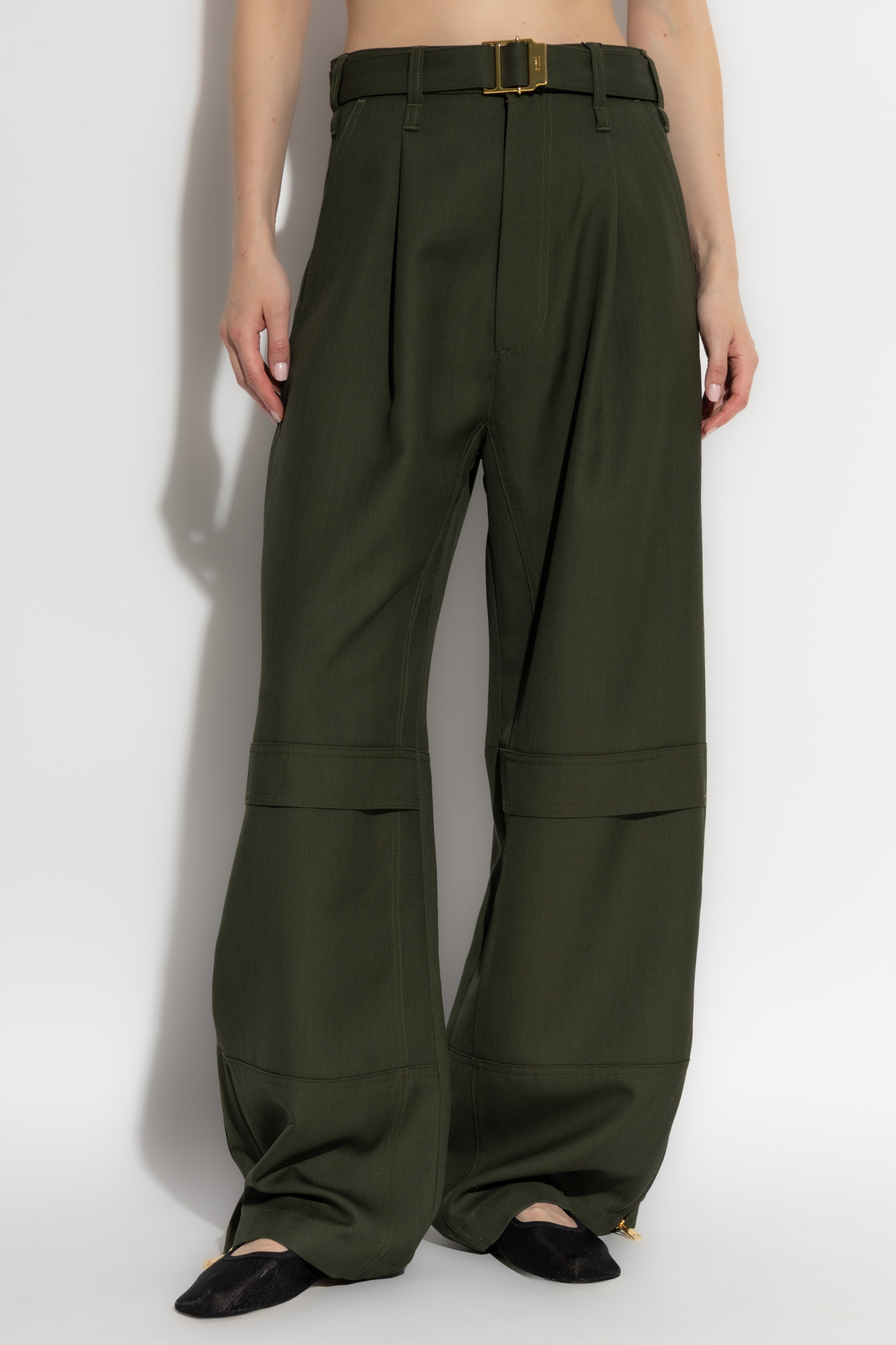 Green Wool trousers Ami Alexandre Mattiussi - Vitkac Italy